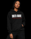 DIRTY CACHE DELETE YOUR HISTORY hoodie in black — styled product card, Unprompted_ streetwear