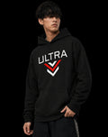 ULTRA Black Echo Protocol hoodie in black — styled product card, Unprompted_ streetwear
